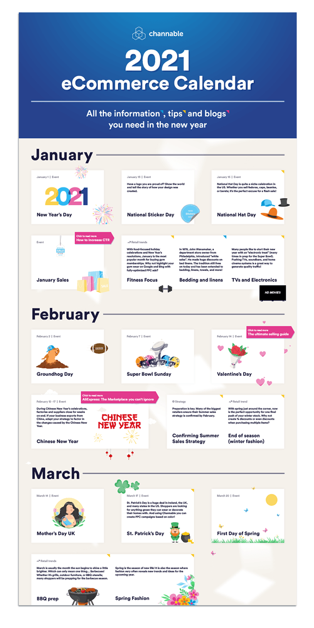 Channable's eCommerce calendar 2021