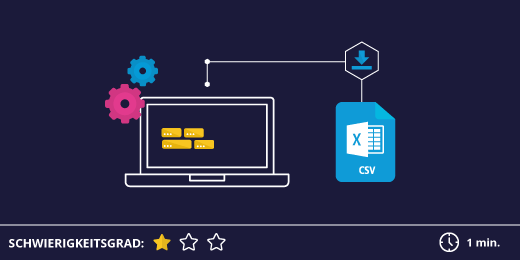 Laden Sie ausgewählte Produkte als CSV herunter