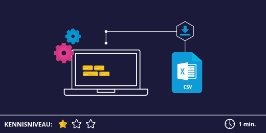 Download itemselecties als CSV-bestand - data-optimalisering vanuit de bron